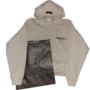 Fear of God Essentials Light Gray Hoodie